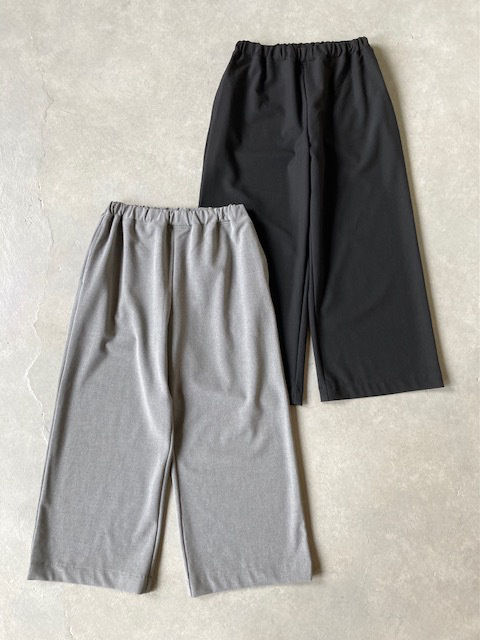 PRIT ツイルストレッチ裏起毛 ワイドイージーパンツ
