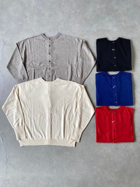 PRIT コットンウール12G天竺編み 2wayワイドカーディガン