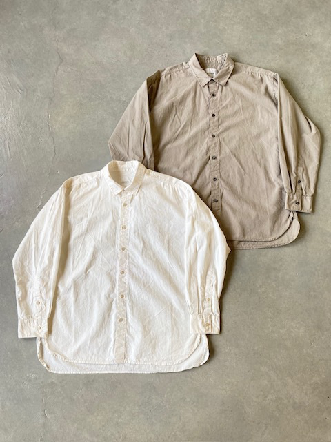 ARMEN 40s POPLIN UTILITY REGULAR COLLAR SHIRTS