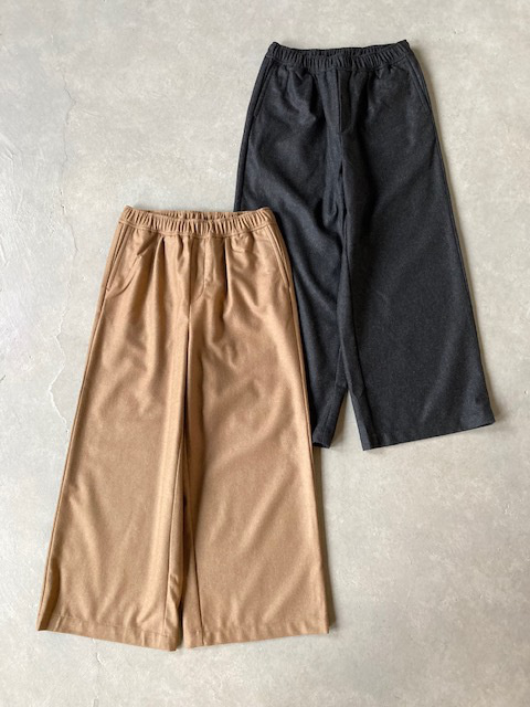 maison de soil WOOL FLANNEL EASY WIDE PANTS