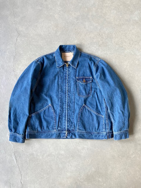 H.UNIT 10.5oz NEP INDIGO DENIM ZIP WORK JACKET (Used wash)