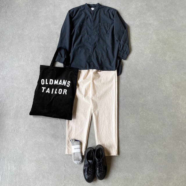 MAISON DE SOIL HOMME POWERLOOM HEAVY COTTON MDS BANDED COLLAR SHIRT