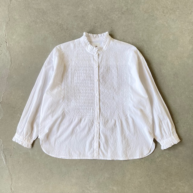 maison de soil 60s ORGANIC CAMBRIC with ENB FRILL COLLAR SHIRT