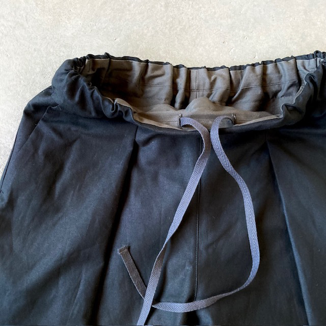 結-yui- COTTON/LINEN BACK SATIN  WIDE TUCK EASY BAGS