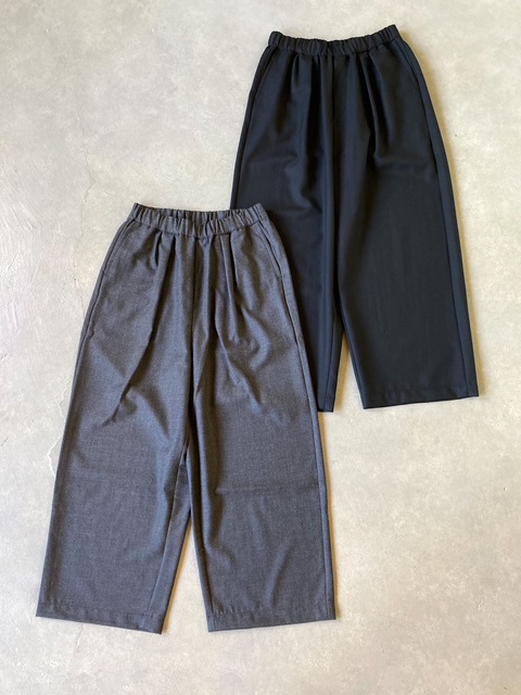 maison de soil  WORSTED SERGE 2TUCK  WIDE EASY PANTS