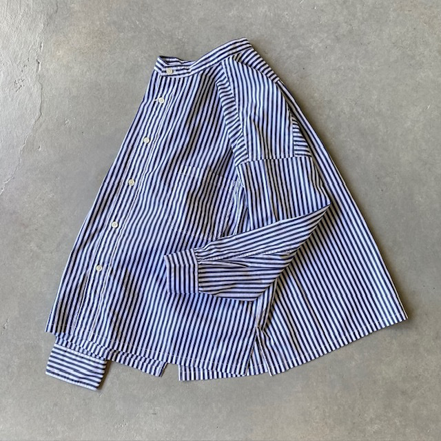 PRIT ブロードストライプ スタンドカラービッグシャツ