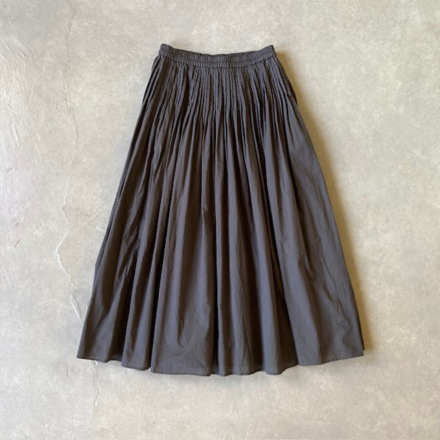 maison de soil 60s ORGANIC CAMBRIC PLAIN PINTUCK FLARED SKIRT