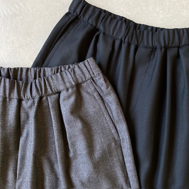 maison de soil WORSTED SERGE 2TUCK WIDE EASY PANTS