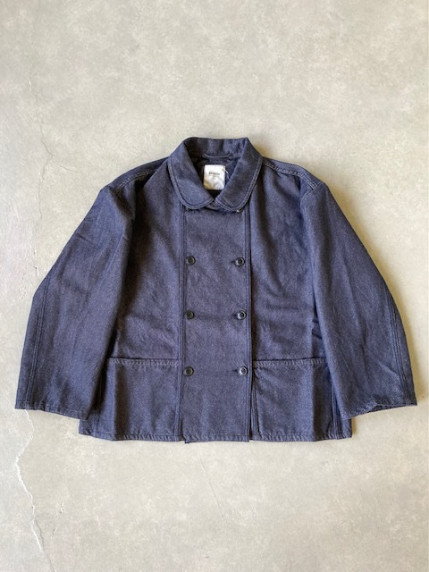 ARMEN  WOOL / COTTON TWILL  ROUND COLLAR DOUBLE JACKET