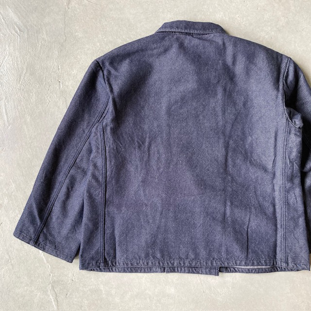 ARMEN WOOL / COTTON TWILL ROUND COLLAR DOUBLE JACKET