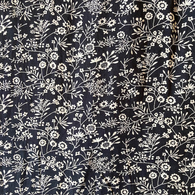 SOIL COTTON SLUB SMALL FLOWER PRINT GATHERED SKIRT