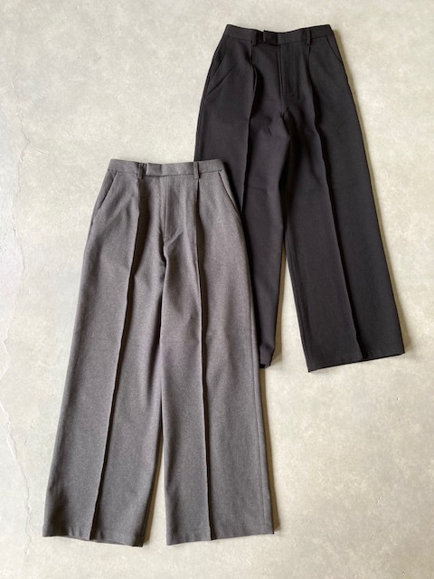 JOHNBULL  LANATECピンタックワイドスラックス