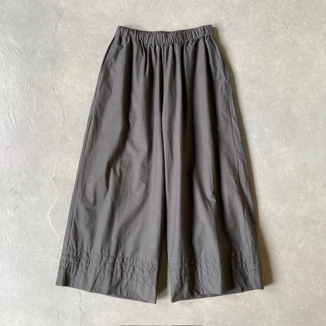 SOIL 40s POPLIN PLAIN HEM PLEATS  EASY PANTS