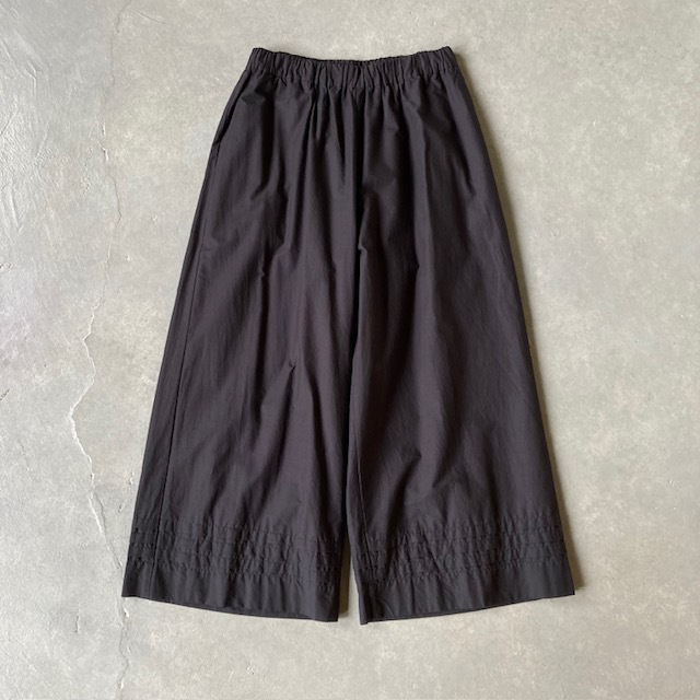SOIL 40s POPLIN PLAIN HEM PLEATS  EASY PANTS