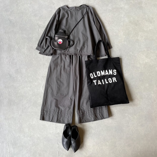 SOIL 40s POPLIN PLAIN HEM PLEATS  EASY PANTS