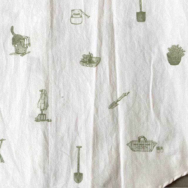 R&D.M.Co- (OLDMAN'S TAILOR) COOTN LINEN GREAT GREEN THUMB W-POCKET SHIRT