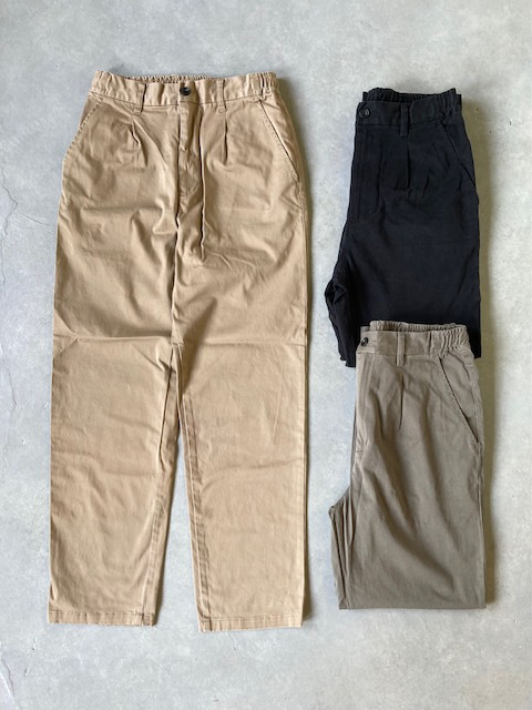 JOHNBULL ライトモールスキンワンタック イージーパンツ