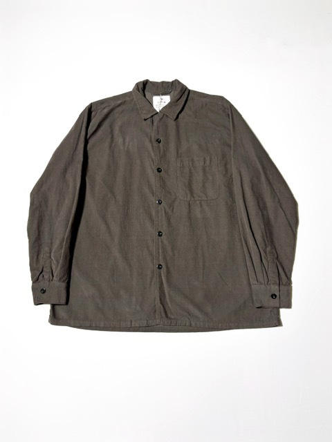 HTS (HARROW TOWN STORES)  26 WALES CORDUROY OVERDYE  ONE-UP COLLAR SHIRT