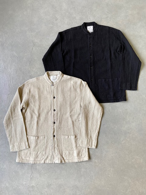 HTS (HARROW TOWN STORES)  WAFFLE PLAIN OVERDYE  STAND COLLAR COVER ALL