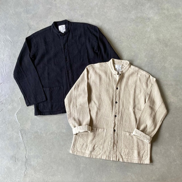 HTS (HARROW TOWN STORES) WAFFLE PLAIN OVERDYE STAND COLLAR COVER ALL