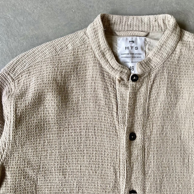 HTS (HARROW TOWN STORES) WAFFLE PLAIN OVERDYE STAND COLLAR COVER ALL