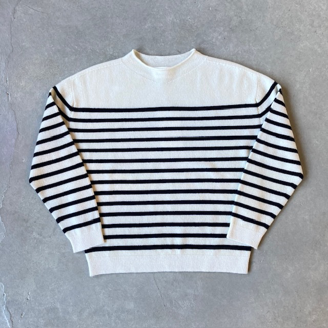 A PIECE OF LIBRARY 12Gファインウールボーダーグランニット