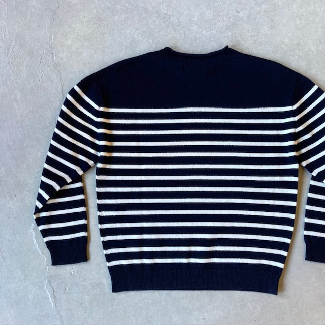 A PIECE OF LIBRARY 12Gファインウールボーダーグランニット