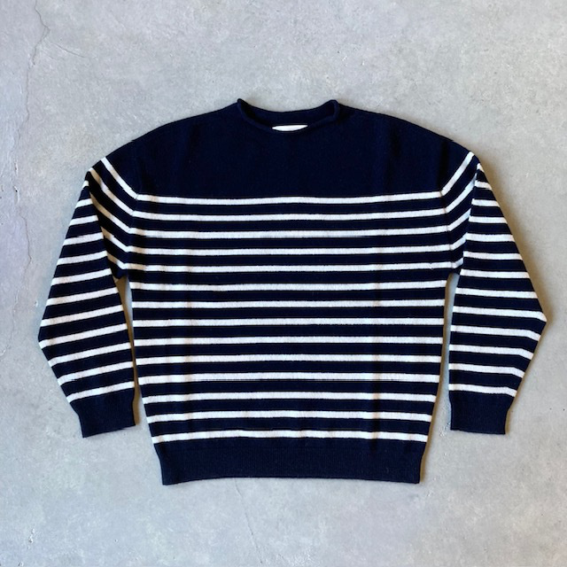 A PIECE OF LIBRARY 12Gファインウールボーダーグランニット