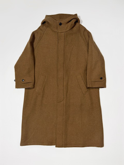 HTS (HARROW TOWN STORES) HEAVY WEIGHT WOOL TWILL HOODED COAT