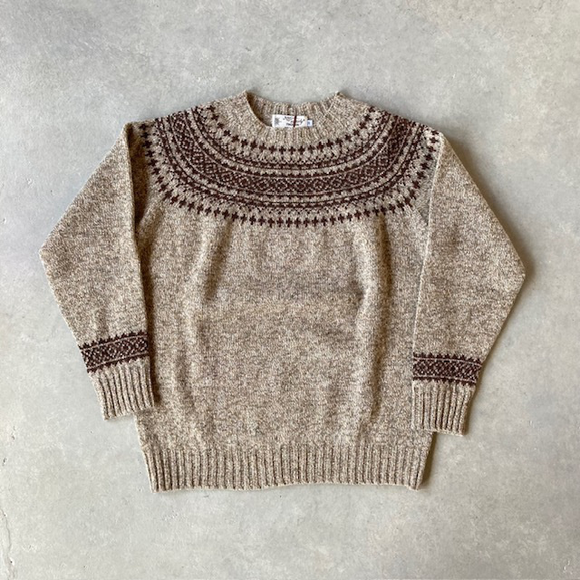 NOR' EASTERLY L/S CREW SUPERSOFT SHTLAND WOOL 2 TONE NORDIC