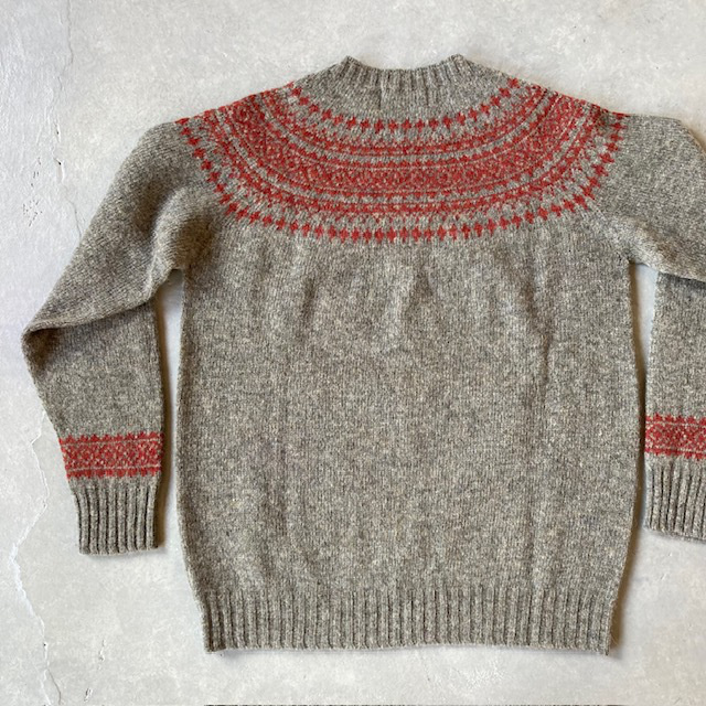 NOR' EASTERLY L/S CREW SUPERSOFT SHTLAND WOOL 2 TONE NORDIC