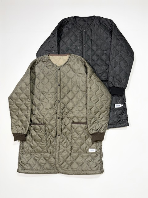 ARMEN PLAIN POLYESTER OVERSIZED NO COLLAR COAT with RIBBED CUFF