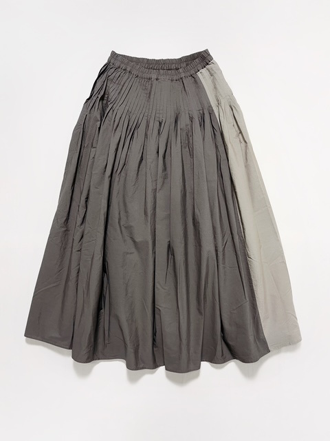 maison de soil 40s ORGANIC POPLIN CRAZY PATCHWORK PINTUCK FLARED SKIRT