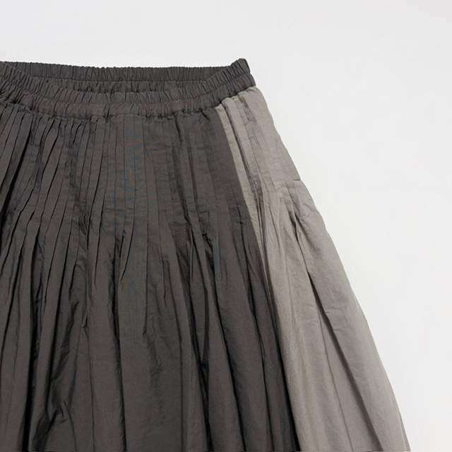 maison de soil 40s ORGANIC POPLIN CRAZY PATCHWORK PINTUCK FLARED SKIRT