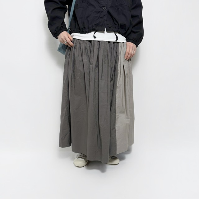 maison de soil 40s ORGANIC POPLIN CRAZY PATCHWORK PINTUCK FLARED SKIRT