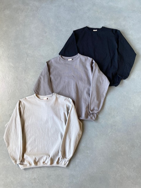 Goodwear  7.2oz HEAVY WEIGHT COTTON CREW-NECK L/S TEE CUFF  and HEM RIB