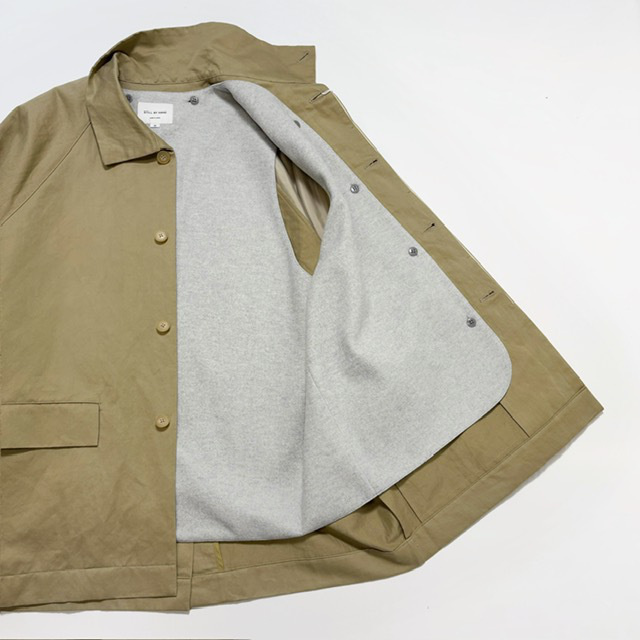 STILL BY HAND コットンリネンツイルハーフコート