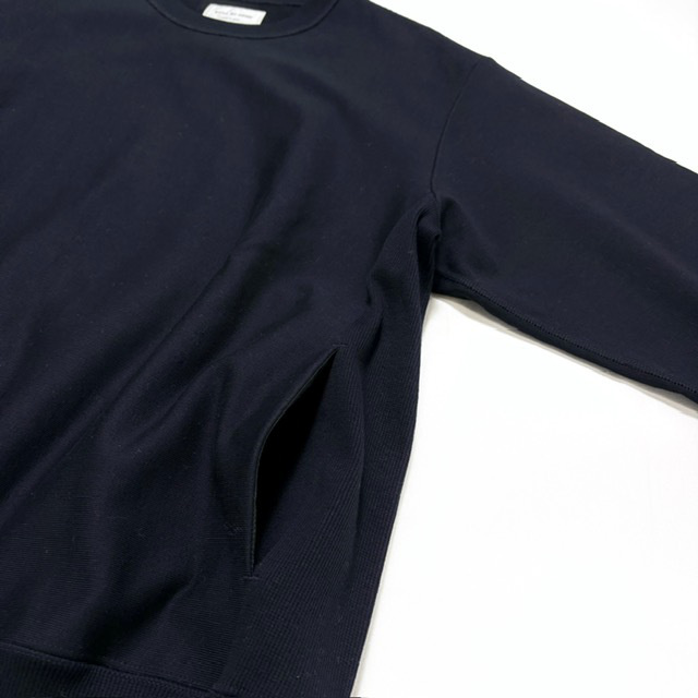 STILL BY HAND ハイゲージ裏毛クルーネック