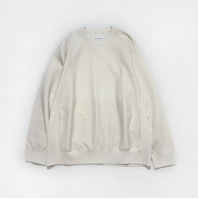 STILL BY HAND ハイゲージ裏毛クルーネック