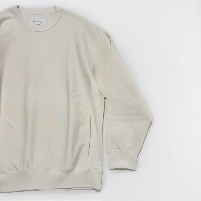 STILL BY HAND ハイゲージ裏毛クルーネック