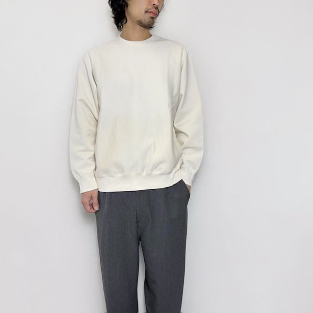 STILL BY HAND ハイゲージ裏毛クルーネック