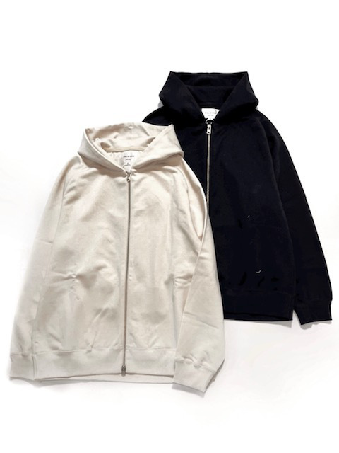 STILL BY HAND　ハイゲージ裏毛ジップパーカー