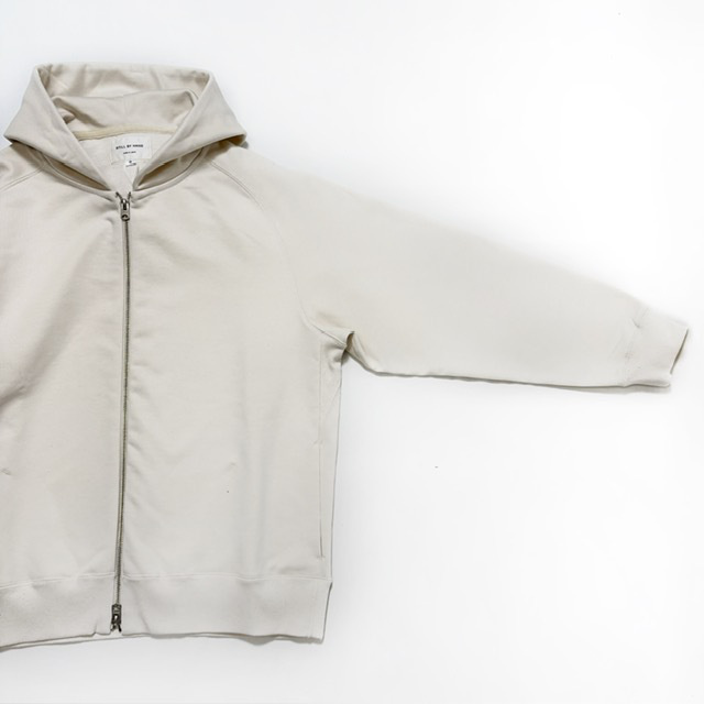 STILL BY HAND　ハイゲージ裏毛ジップパーカー