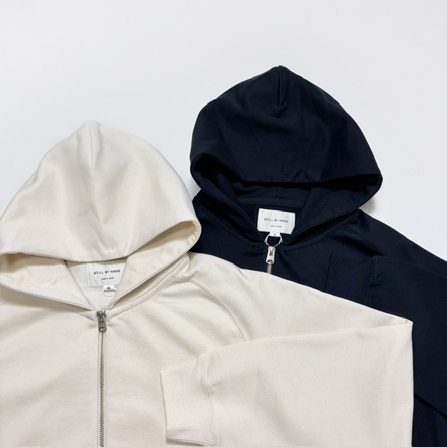 STILL BY HAND　ハイゲージ裏毛ジップパーカー