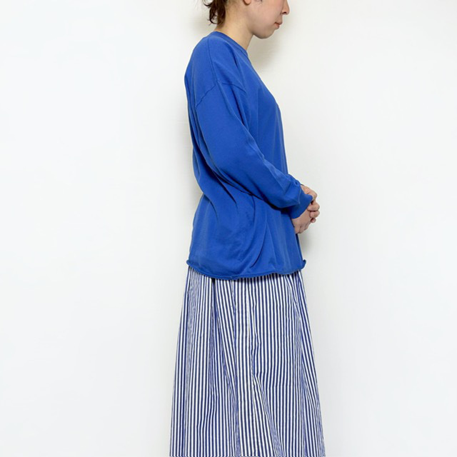 PRIT ハイツイストコットン16G天竺編み クルーネックワイドプルオーバー