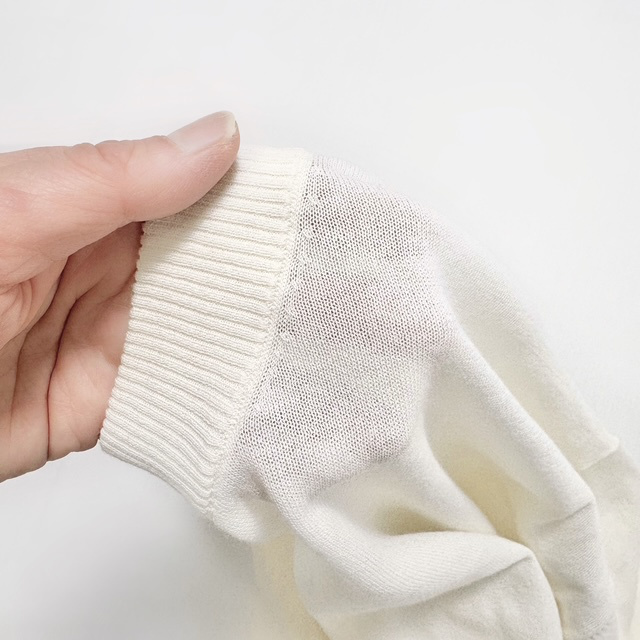 PRIT ハイツイストコットン16G天竺編み クルーネックワイドプルオーバー