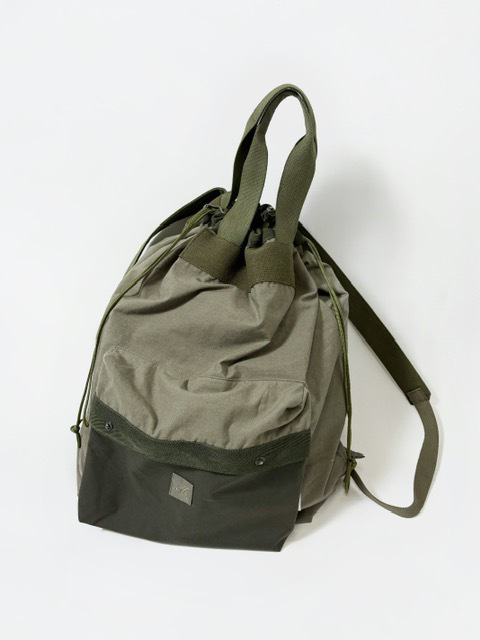 Arte povera  オランダシェラフ染めREMAKE巾着リュック