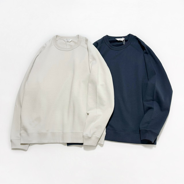 STILL BY HAND ピマコットンサドルスリーブクルーネック