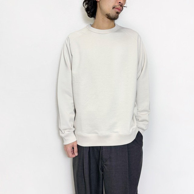 STILL BY HAND ピマコットンサドルスリーブクルーネック