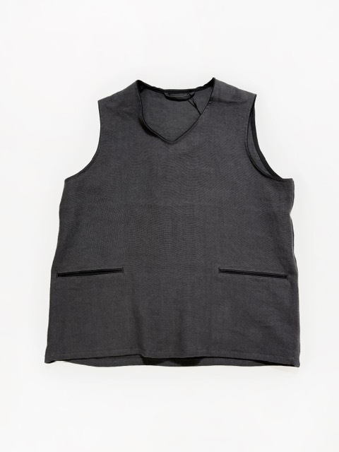Nigel Cabourn  FRENCH WORK VEST LINEN PIN OX
